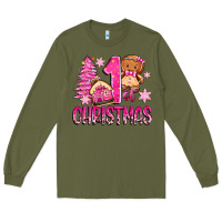Army Green 1st christmas gingerbread girl Long Sleeve Tee - Zillion Design Studio