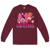 Burgundy 1st christmas gingerbread girl Long Sleeve Tee - Zillion Design Studio