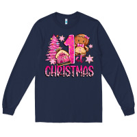 Navy 1st christmas gingerbread girl Long Sleeve Tee - Zillion Design Studio