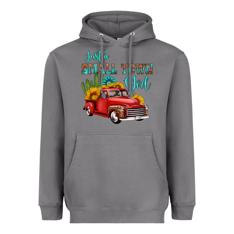 Just A Small Town Girl With Car Heavyweight Hoodie by HRA Design Shop | Teevron