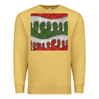 Antique Gold christmas plaid and white glitter snow seamless pattern Premium Sweatshirt - BundleAndBundleShop