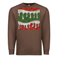 Chestnut christmas plaid and white glitter snow seamless pattern Premium Sweatshirt - BundleAndBundleShop
