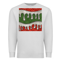 Dove Grey christmas plaid and white glitter snow seamless pattern Premium Sweatshirt - BundleAndBundleShop