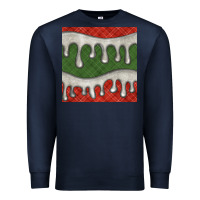Navy christmas plaid and white glitter snow seamless pattern Premium Sweatshirt - BundleAndBundleShop
