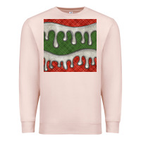 Pale Pink christmas plaid and white glitter snow seamless pattern Premium Sweatshirt - BundleAndBundleShop