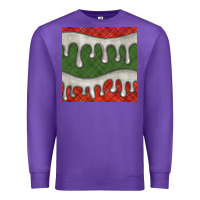 Purple christmas plaid and white glitter snow seamless pattern Premium Sweatshirt - BundleAndBundleShop