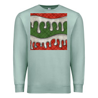 Seafoam christmas plaid and white glitter snow seamless pattern Premium Sweatshirt - BundleAndBundleShop