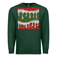 Sports Green christmas plaid and white glitter snow seamless pattern Premium Sweatshirt - BundleAndBundleShop