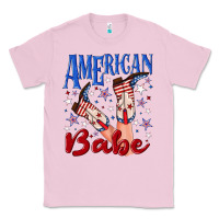Bubblegum Pink American babe 4th july Classic Tee - texasbilliewilder