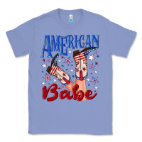Colony Blue American babe 4th july Classic Tee - texasbilliewilder