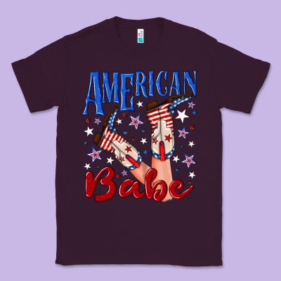 Classic Tee American babe 4th july