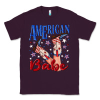 Plum American babe 4th july Classic Tee - texasbilliewilder