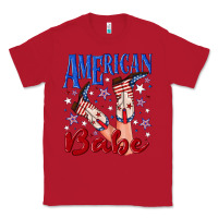 Red American babe 4th july Classic Tee - texasbilliewilder