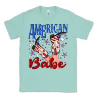 Seafoam American babe 4th july Classic Tee - texasbilliewilder