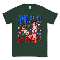 Sports Green American babe 4th july Classic Tee - texasbilliewilder