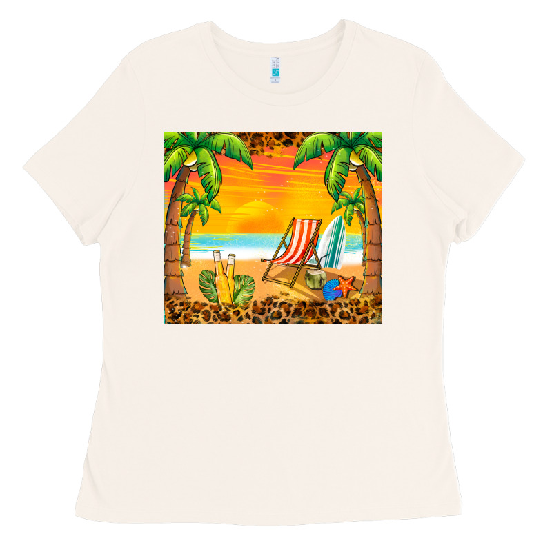 Sunset Beach Ladies Tee by BarkalooDesign | Teevron