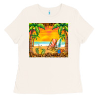 Bone sunset beach Ladies Tee - BarkalooDesign