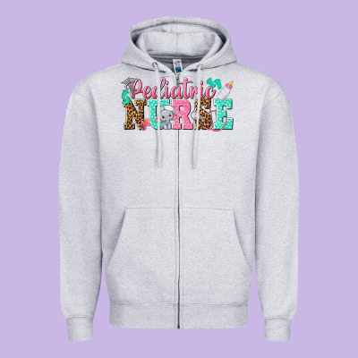 Pediatric Nurse Zipper Hoodie Designed By Texasbilliewilder