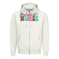 Oatmeal Heather pediatric nurse Zipper Hoodie - texasbilliewilder