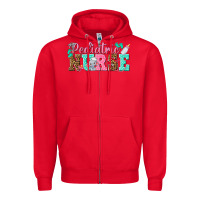 Red pediatric nurse Zipper Hoodie - texasbilliewilder