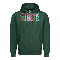 Sports Green pediatric nurse Zipper Hoodie - texasbilliewilder
