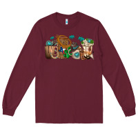 Burgundy western coffee cups Long Sleeve Tee - texasbilliewilder