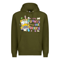 Army Green every bunny's favorite bus driver malia Premium Hoodie - MaliasSmallBusiness