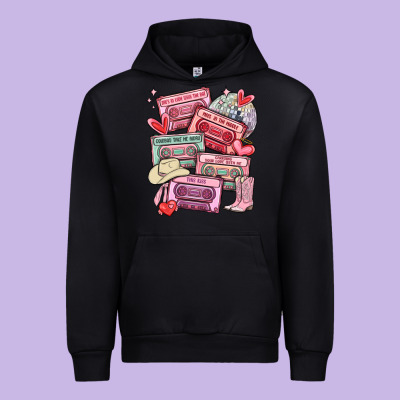 Valentines Day Cassette Tapes Urban Hoodie Designed By Maliassmallbusiness