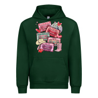 Forest Green valentines day cassette tapes Urban Hoodie - MaliasSmallBusiness