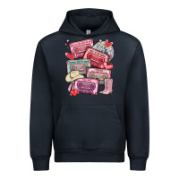 Navy valentines day cassette tapes Urban Hoodie - MaliasSmallBusiness