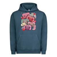 Pigment Midnight Navy valentines day cassette tapes Urban Hoodie - MaliasSmallBusiness