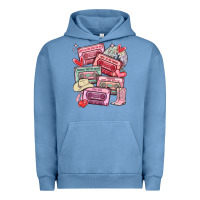 Pigment Pebble Blue valentines day cassette tapes Urban Hoodie - MaliasSmallBusiness