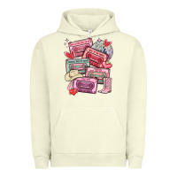 Pigment Pistachio valentines day cassette tapes Urban Hoodie - MaliasSmallBusiness
