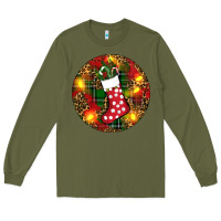 Army Green Santa Stocking Christmas Long Sleeve Tee - RanaPortraitStore