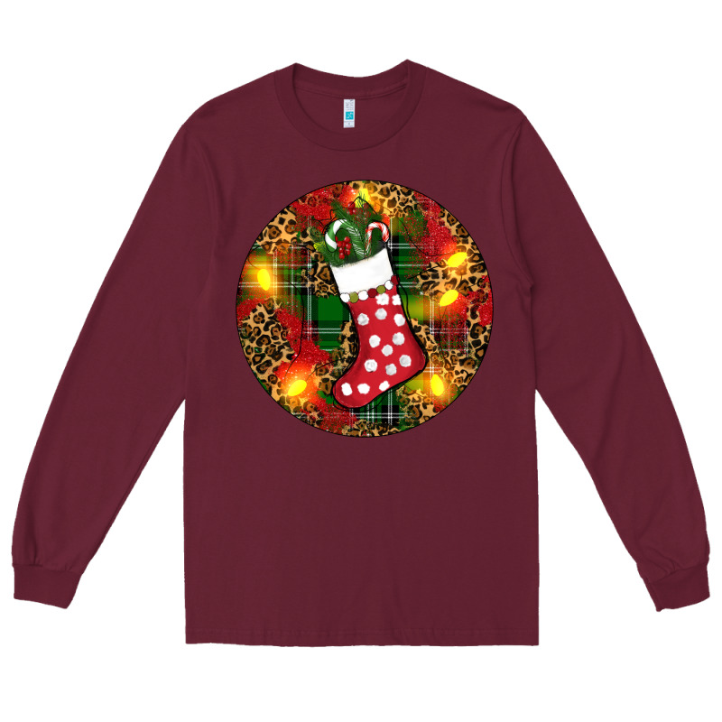 Santa Stocking Christmas Long Sleeve Tee by RanaPortraitStore | Teevron
