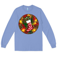 Colony Blue Santa Stocking Christmas Long Sleeve Tee - RanaPortraitStore