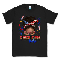 Black American babe afro messy bun Classic Tee - texasbilliewilder
