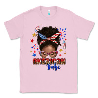 Bubblegum Pink American babe afro messy bun Classic Tee - texasbilliewilder