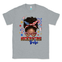 Heather Grey American babe afro messy bun Classic Tee - texasbilliewilder