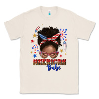 Natural American babe afro messy bun Classic Tee - texasbilliewilder