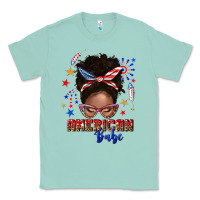 Seafoam American babe afro messy bun Classic Tee - texasbilliewilder