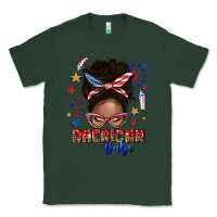 Sports Green American babe afro messy bun Classic Tee - texasbilliewilder