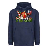 Navy joy to the world christmas wine Heavyweight Hoodie - FaDigitalArtStudio