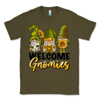 Army Green welcome gnomies sunflowers Classic Tee - BarkalooDesign