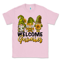 Bubblegum Pink welcome gnomies sunflowers Classic Tee - BarkalooDesign