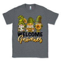 Charcoal Heather welcome gnomies sunflowers Classic Tee - BarkalooDesign
