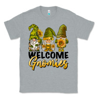 Heather Grey welcome gnomies sunflowers Classic Tee - BarkalooDesign