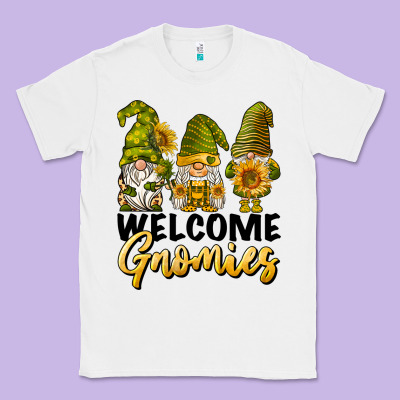 Welcome Gnomies Sunflowers Classic Tee Designed By Barkaloodesign