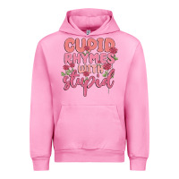 Fuchsia Pink cupid rhymes with stupid Urban Hoodie - MaliasSmallBusiness