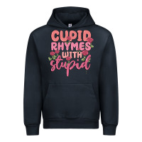 Navy cupid rhymes with stupid Urban Hoodie - MaliasSmallBusiness